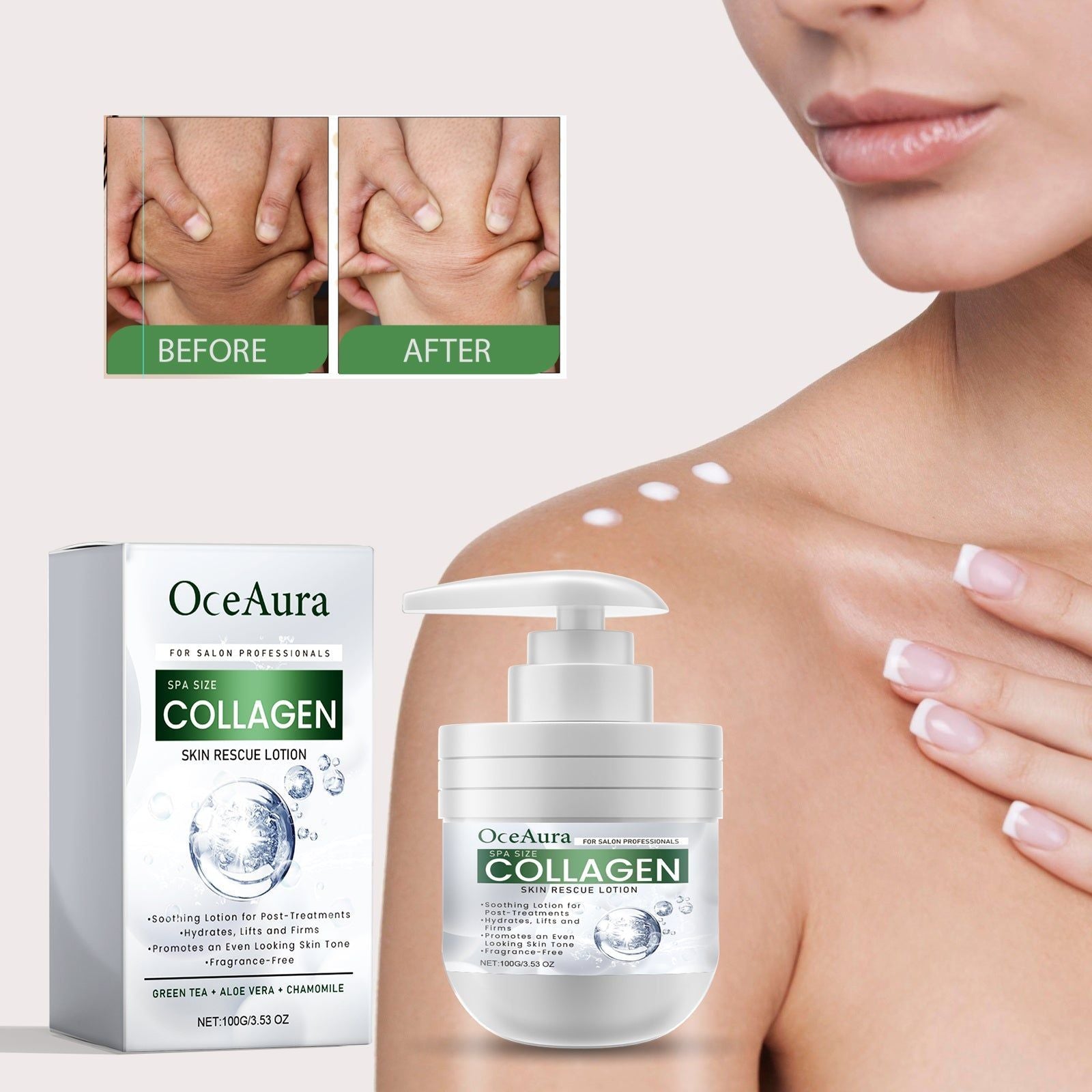 Collagen Body Cream, Firming Moisturizer for Smooth, Bright, and Hydrated Skin ,100g
