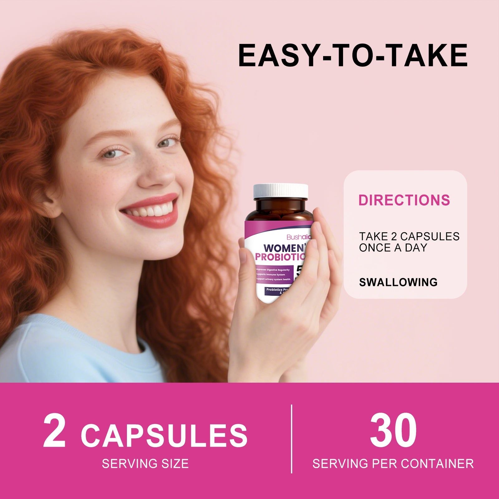 Boost Your Body Care with Female Probiotic Capsules for Gut, Vagina, and Urinary Health ,60 capsules