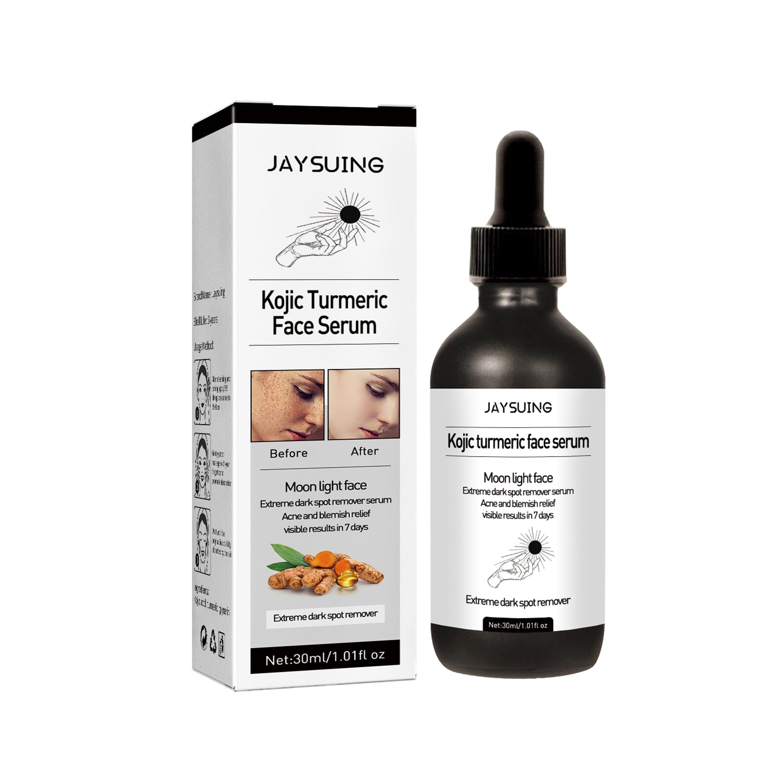 Brightening Dark Spots Serum, Fade Melanin, Lighten Skin Tone, Moisturize ,30ml