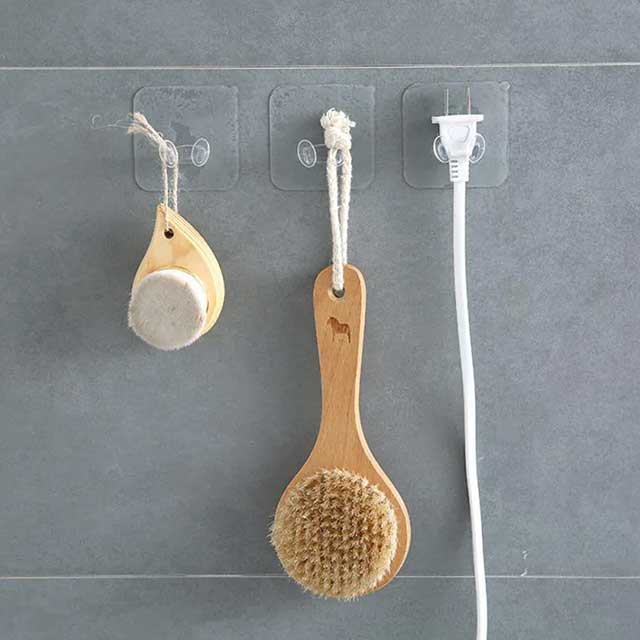Heavy-Duty Screw Transparent Wall Hook Hanger for Home & Office Organization