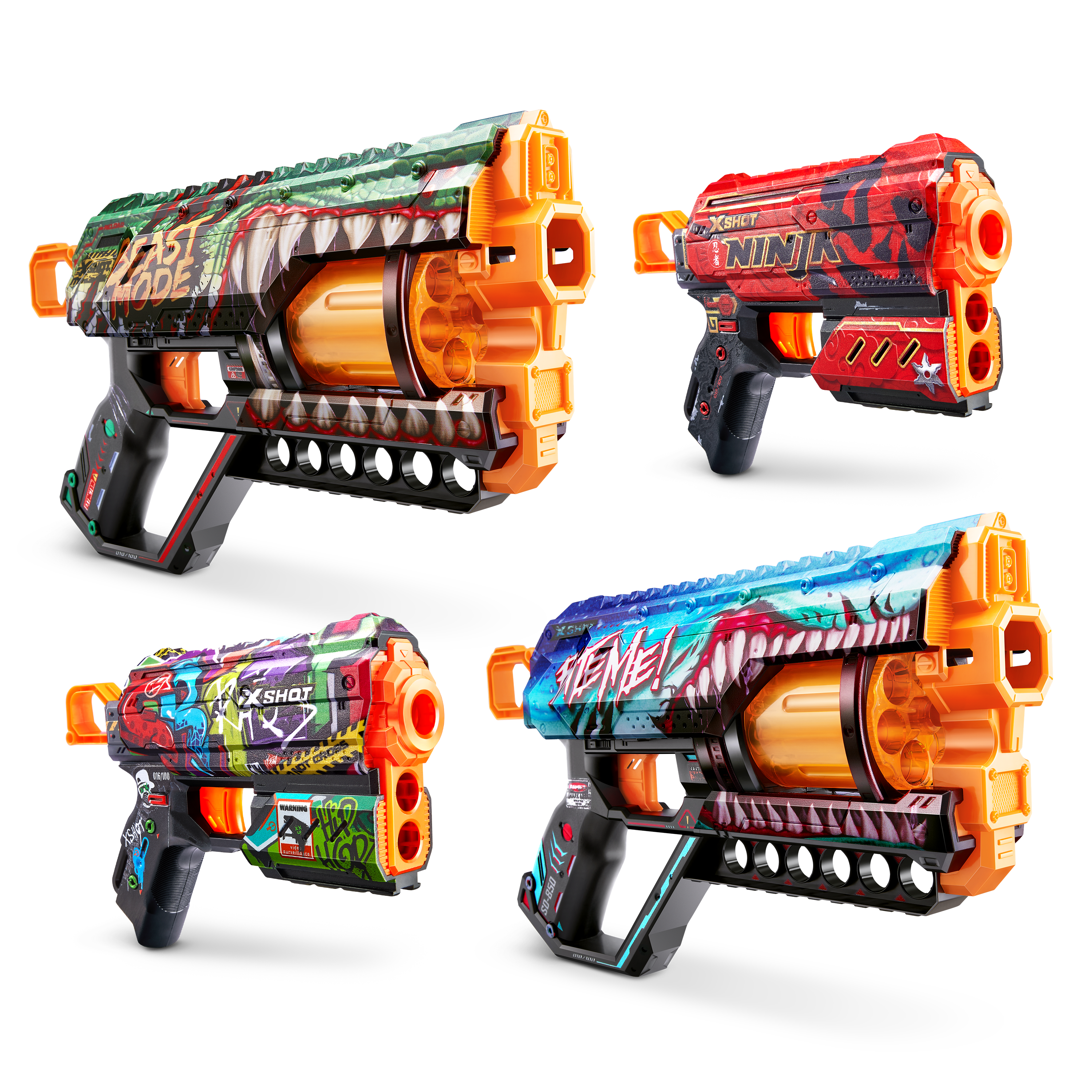 X-Shot Skins Combo Pack [2pk Griefer/2pk Flux]