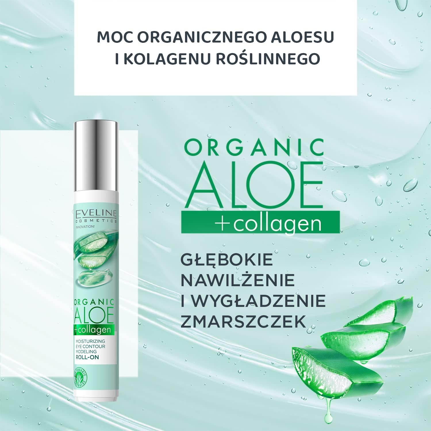 Ev Org Aloe+collag Moist.roll-on Eye Cont Model 15ml