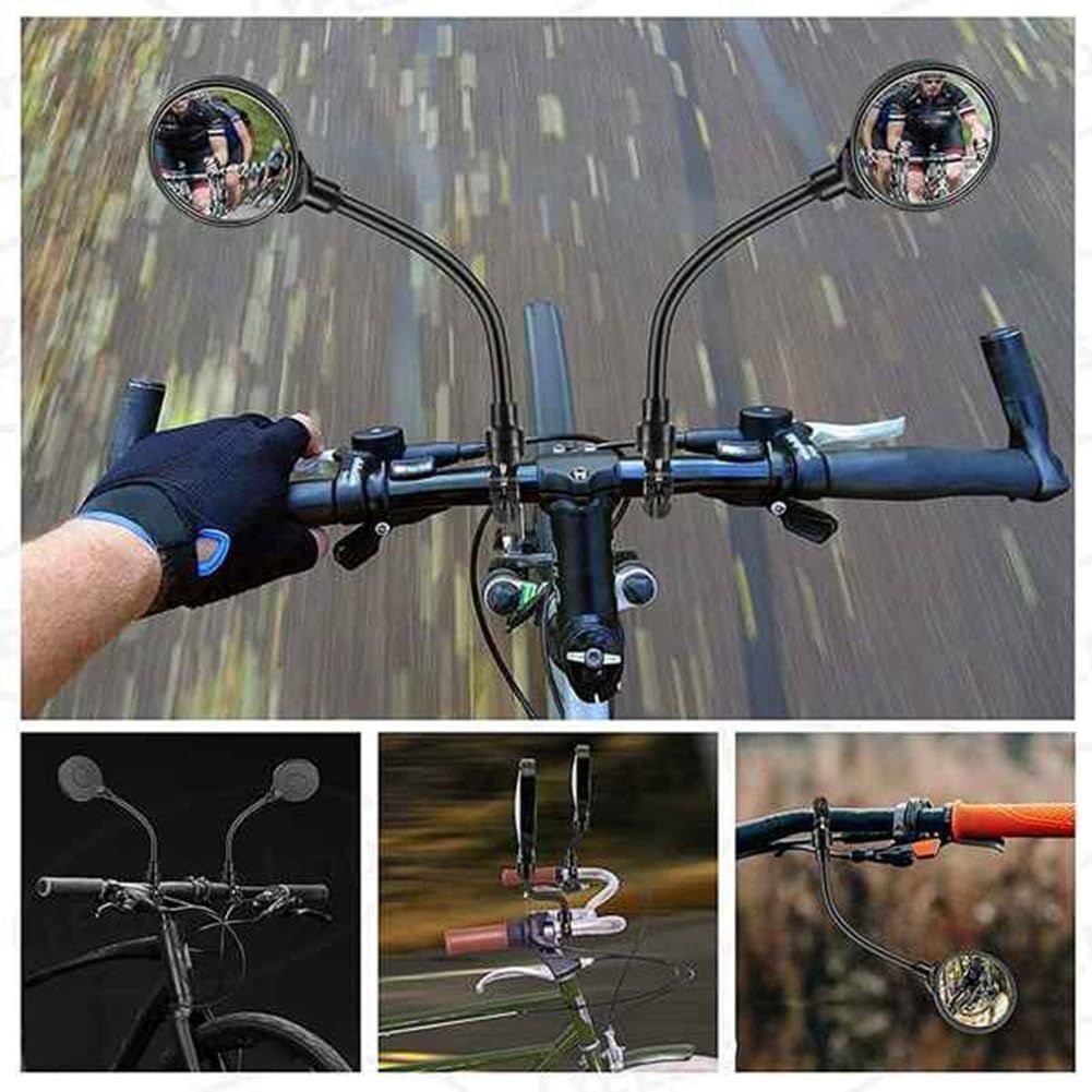 2pcs Adjustable Hose Mirror Reflector For Mountain Bike Electric Bicycle Accessories
