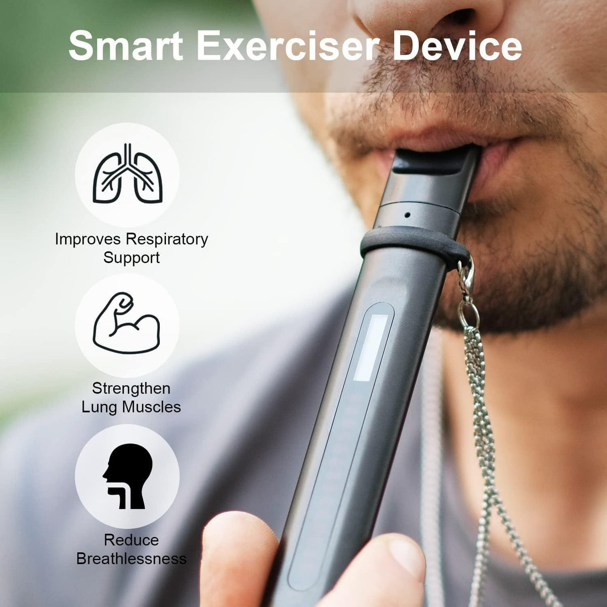 Portable Breathing Exercise Device Smart Breathing Training Assistant with Real-Time Display