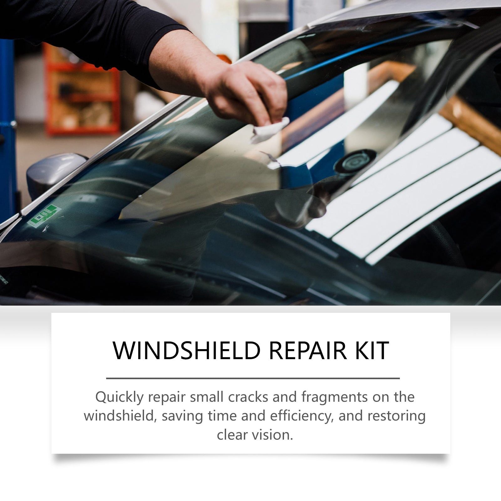 Car Care Kit, Windshield Crack Repair, Clear View, Easy DIY Fix ,1set