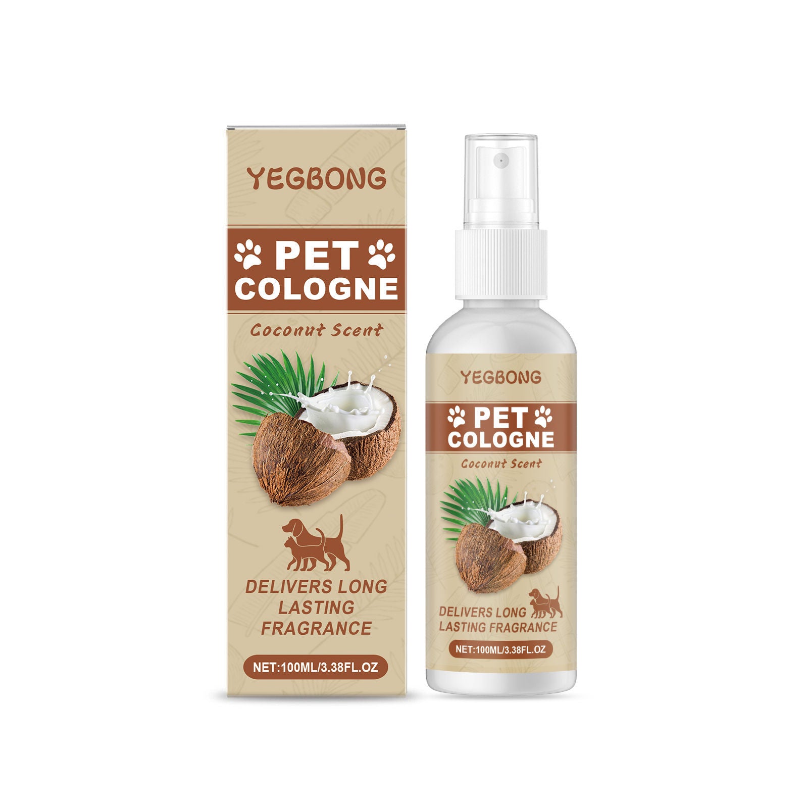 Coconut Fresh and Deodorizing Pet Spray, Natural Odor Eliminator for Cats and Dogs ,100ml
