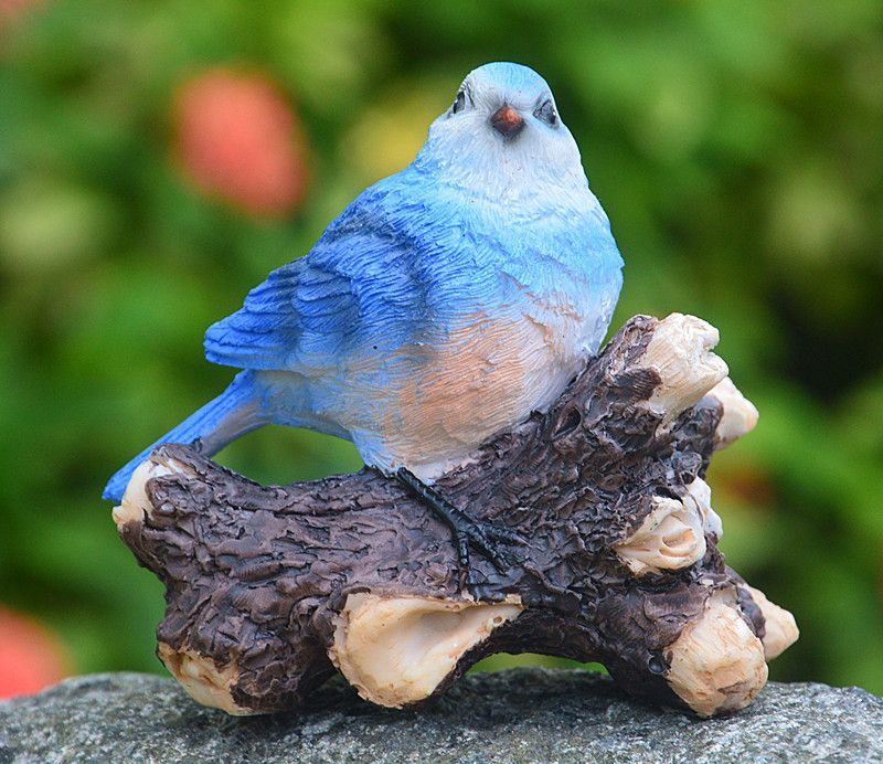 Resin Birds View Garden Statue Outdoor Ornaments Decoration For Yard Lawn Porch