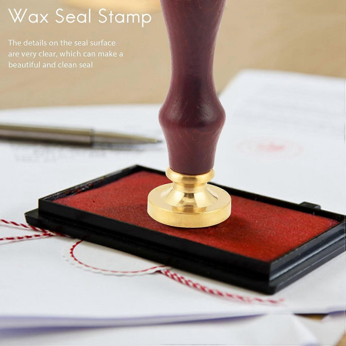 6Pcs Botanical Sealing Wax Stamp Brass Heads + 1Pc Wooden Handle