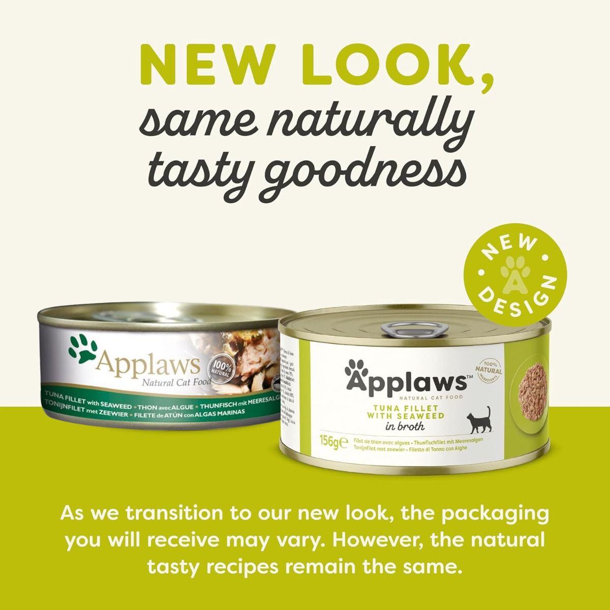 Applaws Tuna Fillet with Seaweed in Broth Wet Cat Food-156g Tin