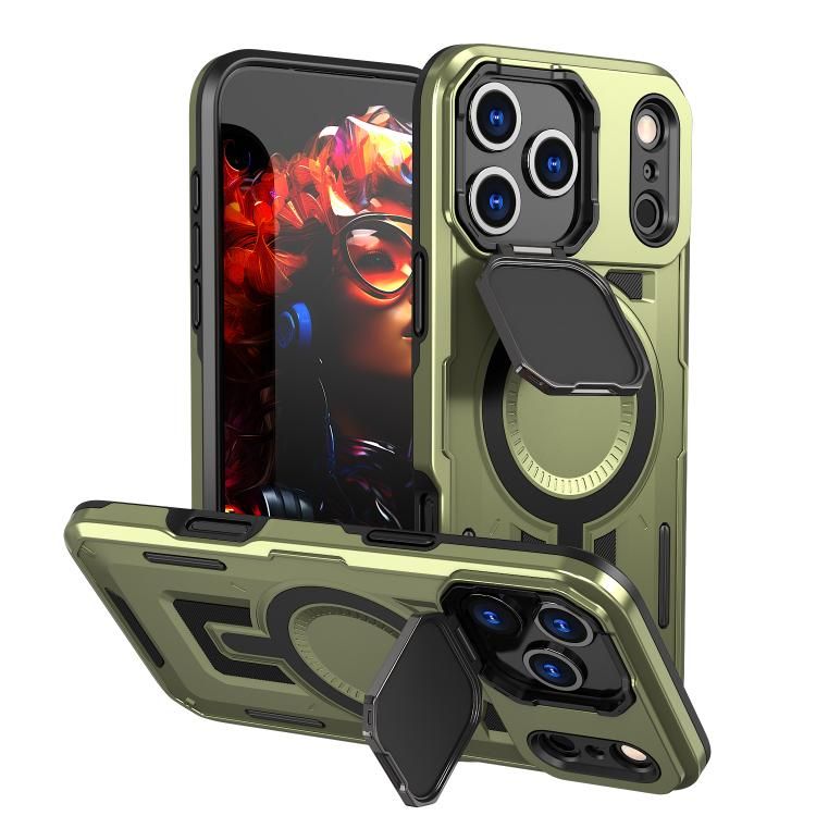 For iPhone 18 Pro Max / iPhone 17 Pro Max Shield Frame Holder MagSafe Phone Case