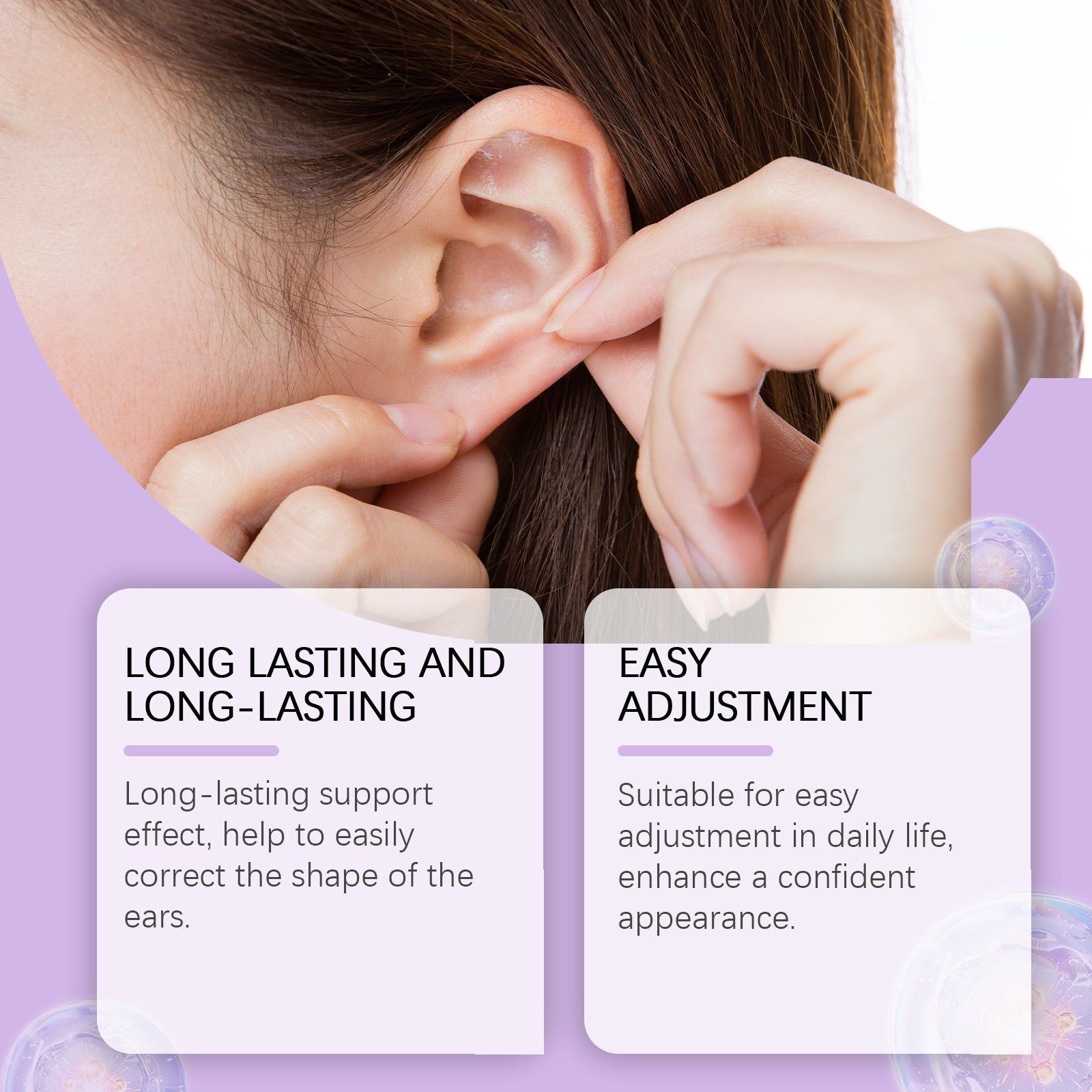 Contour Ears Enhancer, Invisible Support, Breathable Fit, Nano Glue, Easy Adjustment ,6 pieces