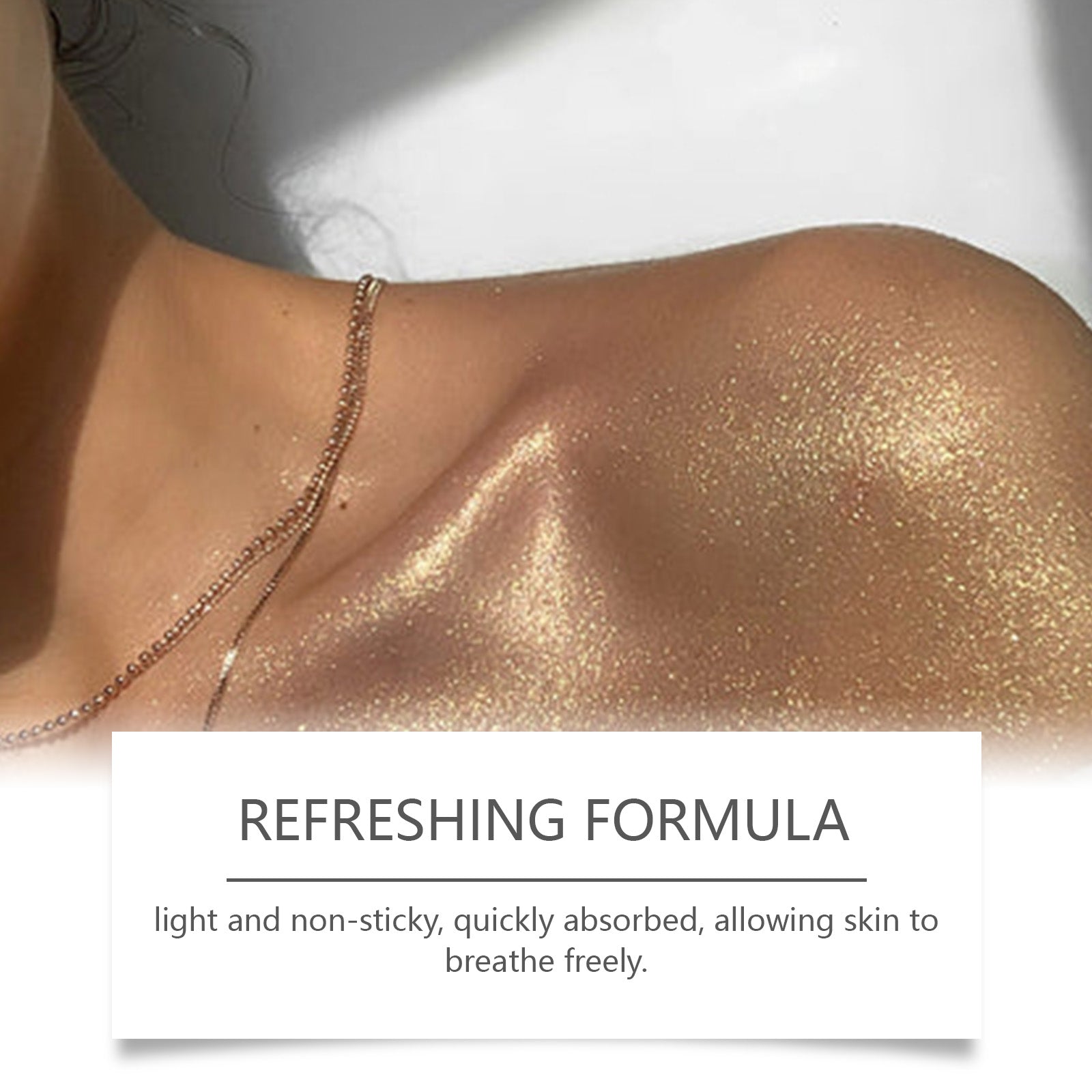 Body Glitter Spray, Long-Lasting Persistent Shine, Sparkling Body & Hair Highlighter ,100ml