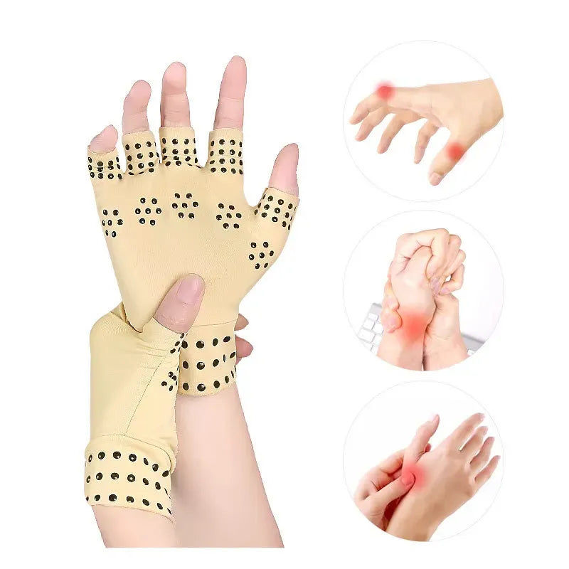Fingerless Arthritis Compression Gloves Magnetic Therapy Gloves For Pain Relief