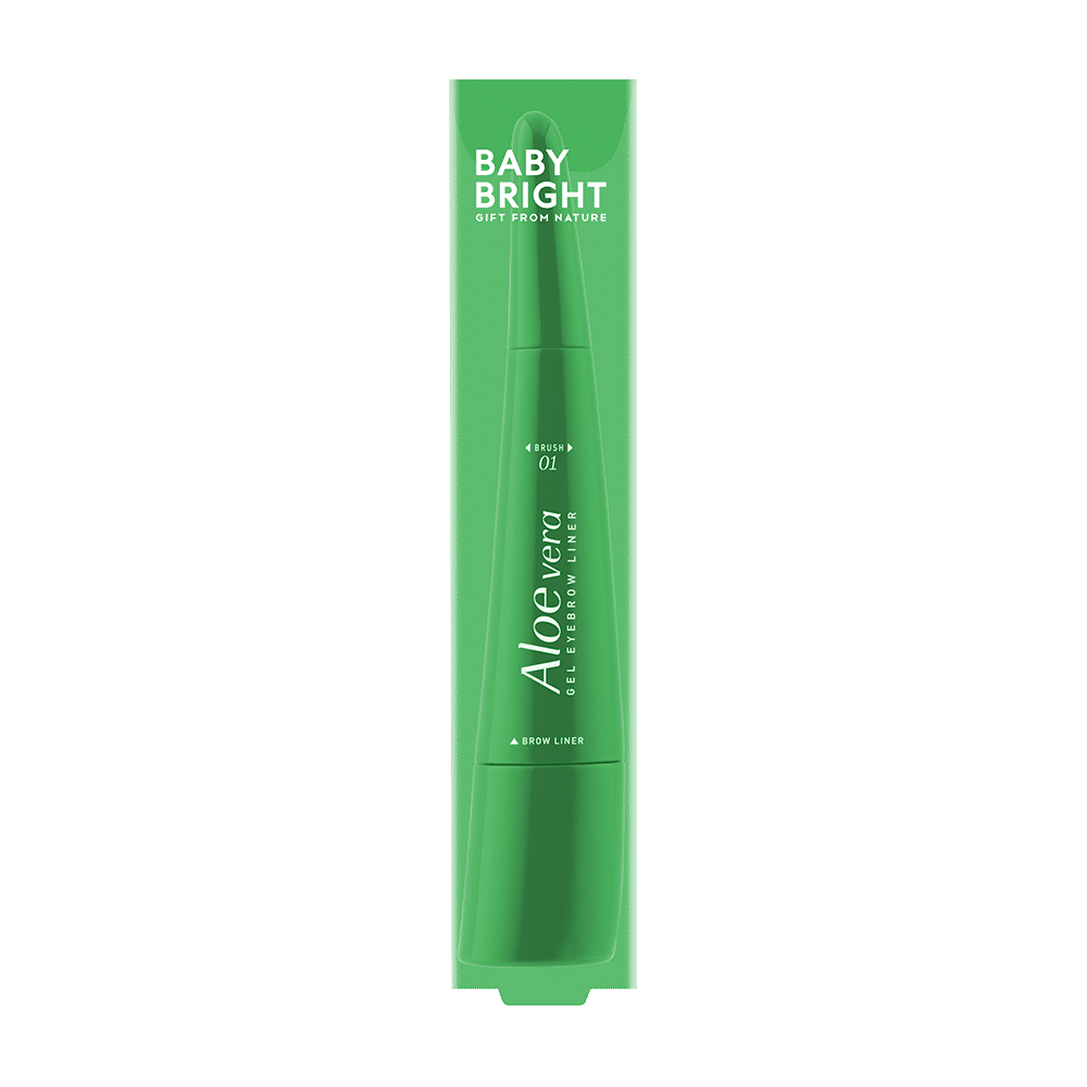 Aloe Vera Gel Eyebrow Liner 0.6g Baby Bright (M) 02 Dark Brown Clay