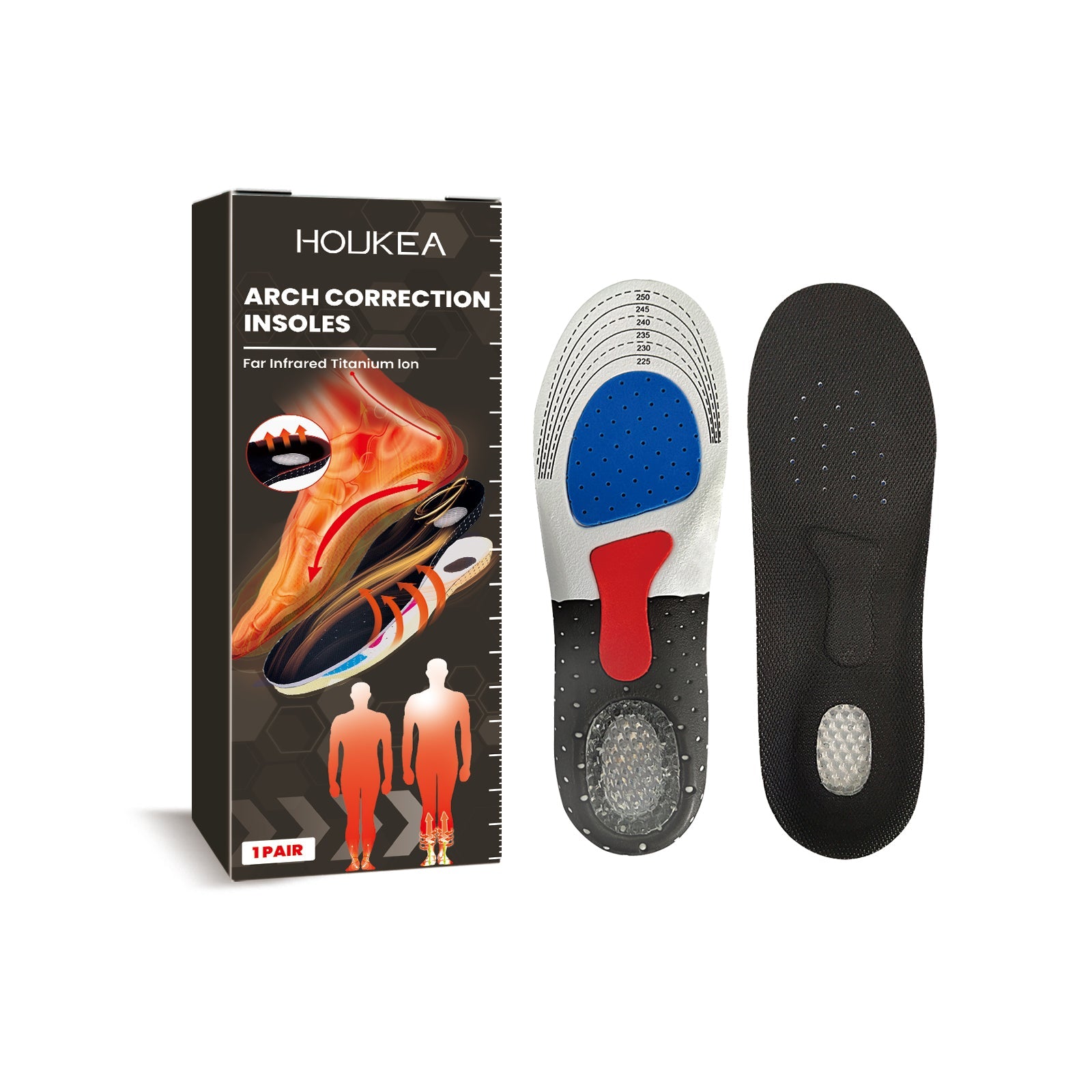 Boost Your Height with Corrective Insoles, Arch Support, Non-Slip, Wear-Resistant ,1 pair