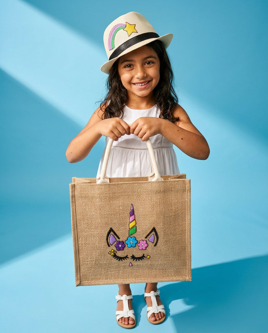 Handi Made Unicorn Beach Set – Kids Bag & Hat (Delivered in up to 7 days)