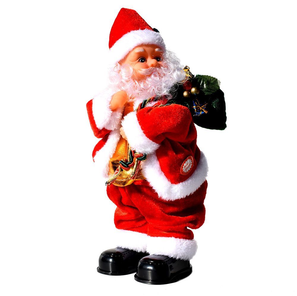 Electric Christmas Santa Claus Toy Hip Shaking Dancing Xmas Santa Dolls Kids Gift