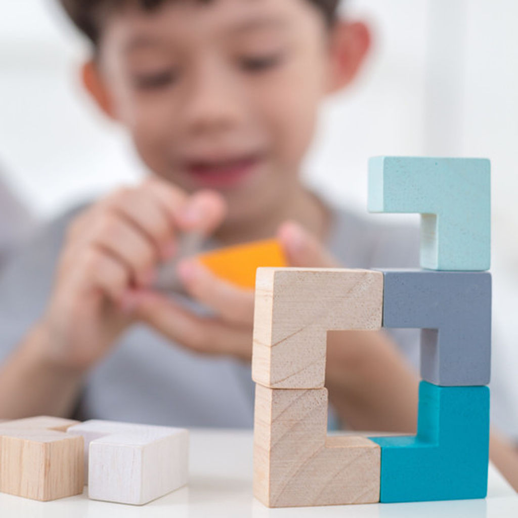 PlanToys 3D Puzzle Cube — Wooden Brain Teaser