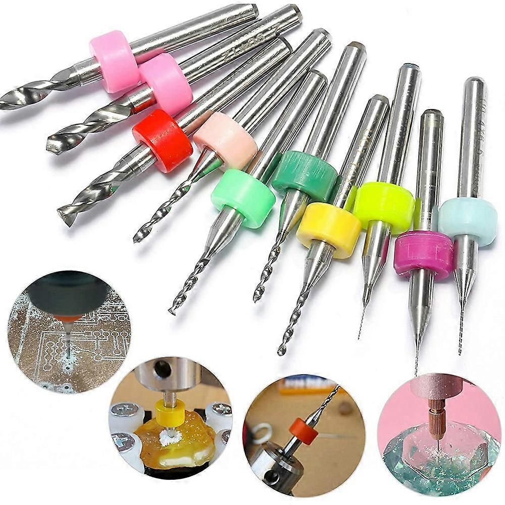 30Pcs PCB Drill Bits Set, 0.1mm-3.0mm,1/8Inch Shank Spiral Flute Bits