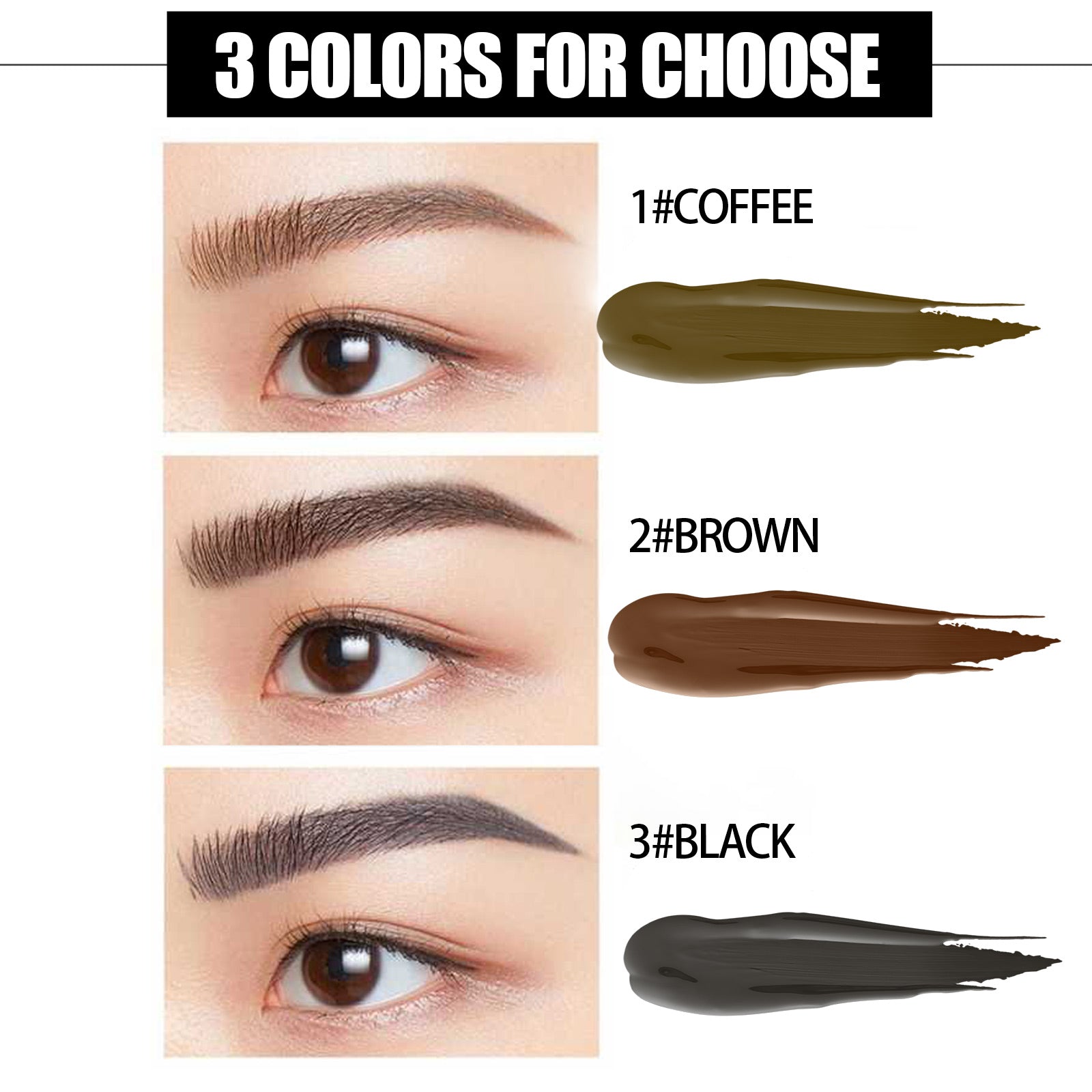 2 in 1 Eyebrow and Eyelash Dye Kit, Long-Lasting, Smudge-Proof, Easy at Home ,1set