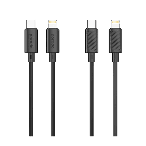 كابل porodo أزرق من USB-C إلى Lightning