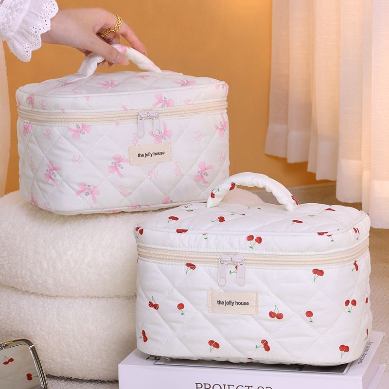 Bow Print Travel Makeup Bag