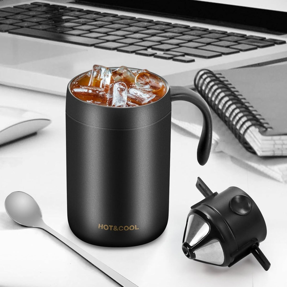 16oz Camping Coffee Maker Pour Over Coffee Maker Set Portable Camp Pour Over Kit for Travel