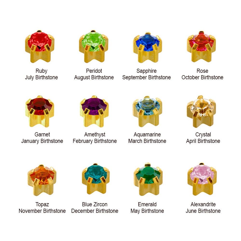 Caflon Singles Clawset Gold Plated Earring, Assorted Stone Color