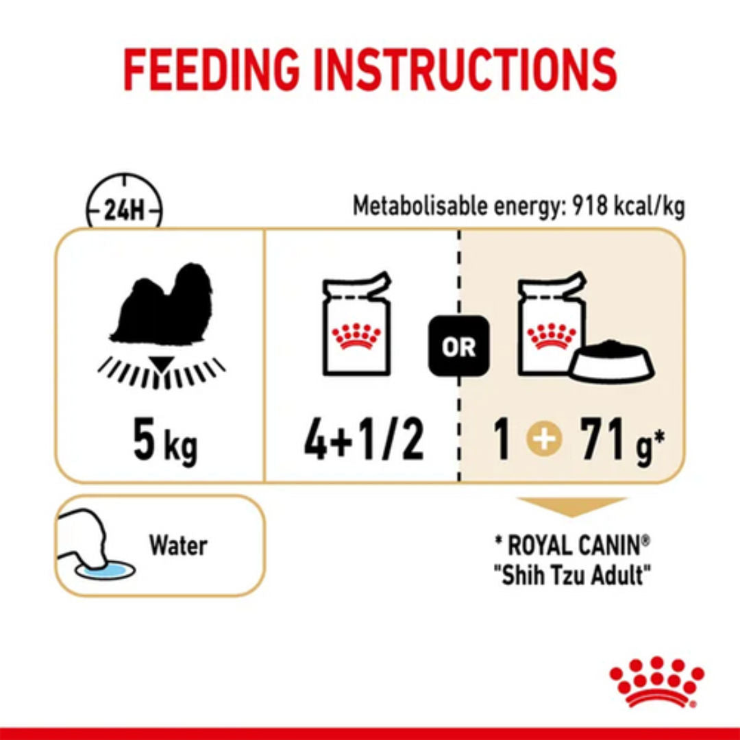 Royal Canin Breed Health Nutrition Shih Tzu, Wet Food Pouches, 12x85gm