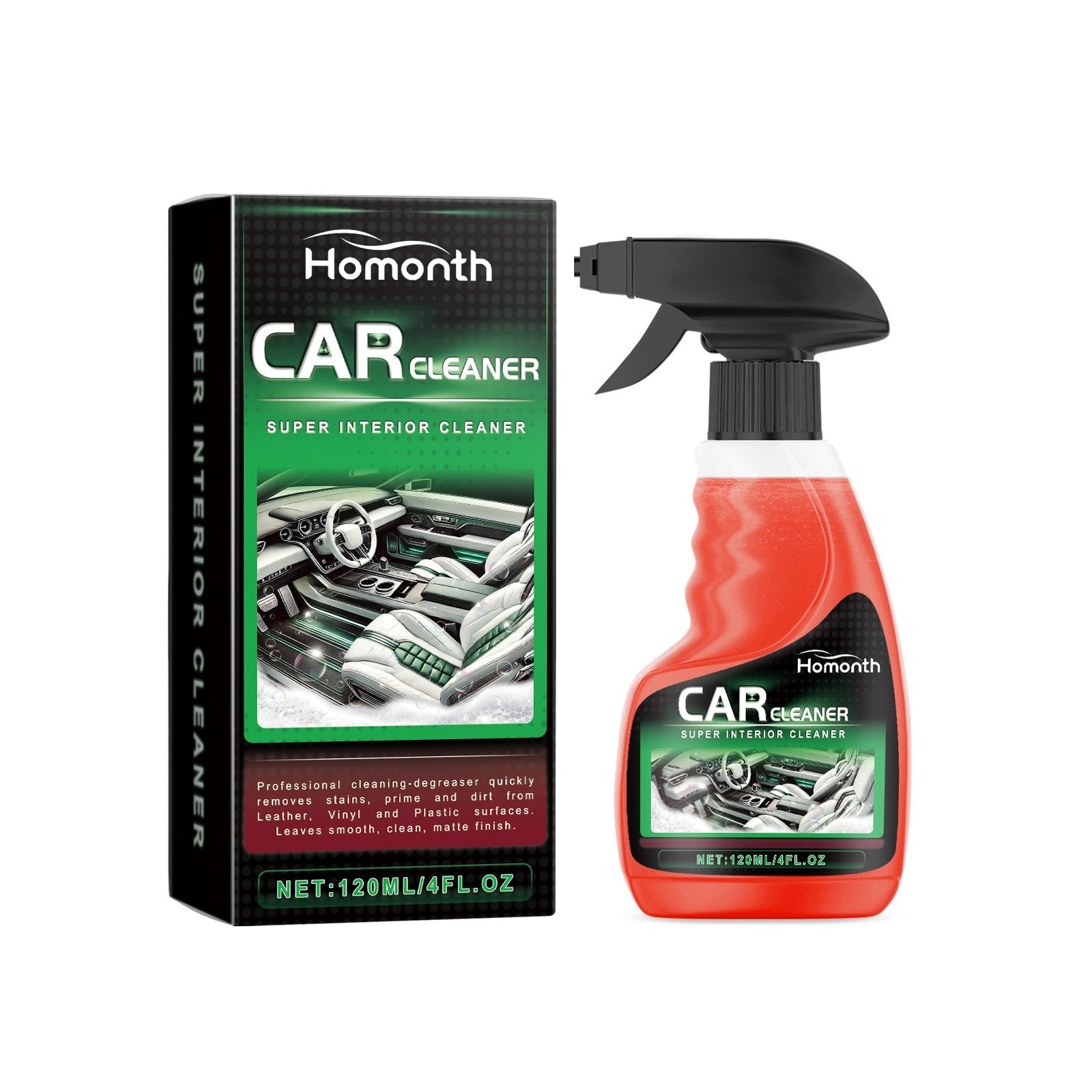 Car Interior Cleaner, Deep Cleaning, Waterproof, Stain Remover, Car Detailing ,120ml