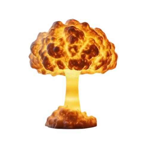 Nuclear Explosion Mushroom Cloud LED Table Lamp