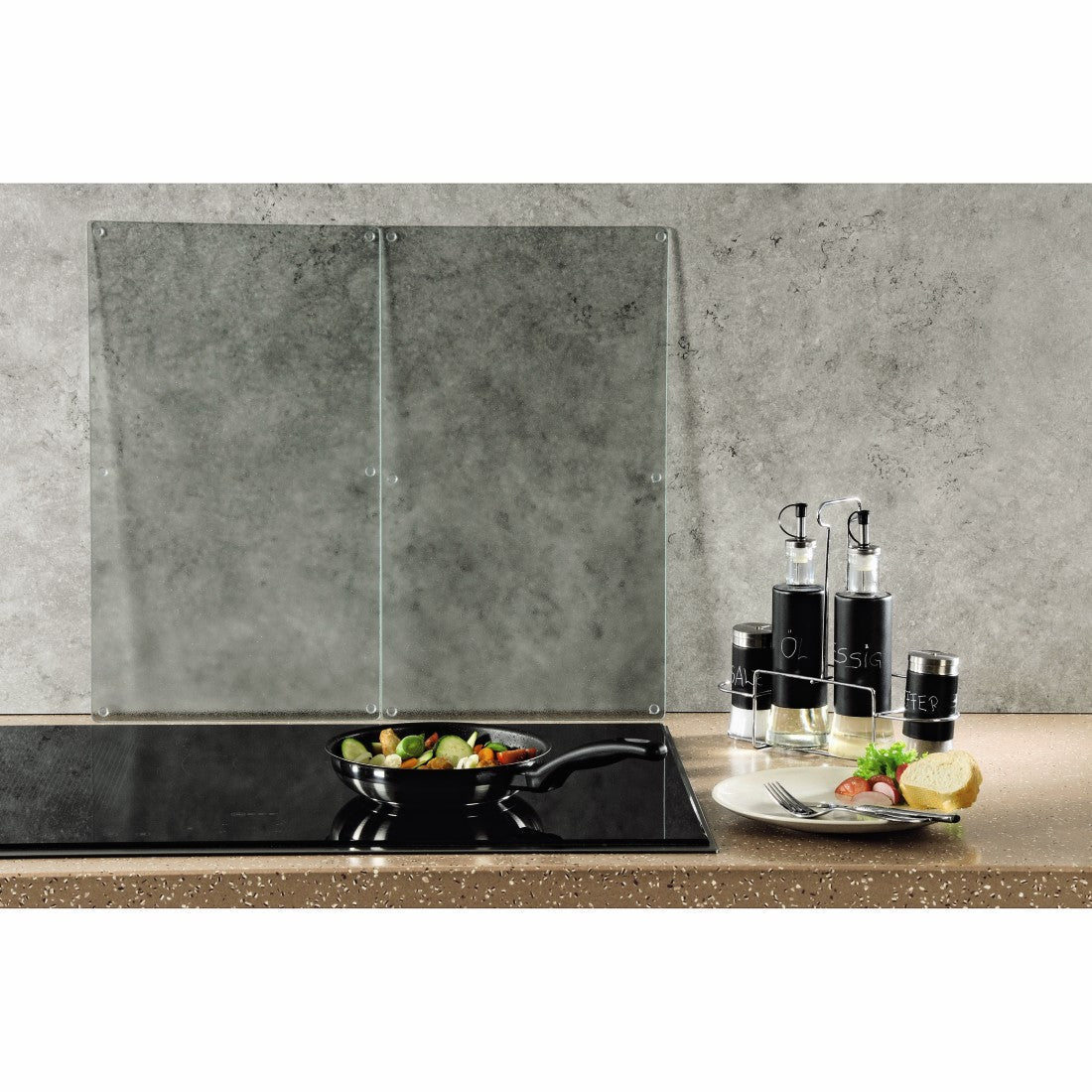 XAVAX 111011 Stove Cover Plate, pack of 2, "Clear" design, 52 cm x 30 cm