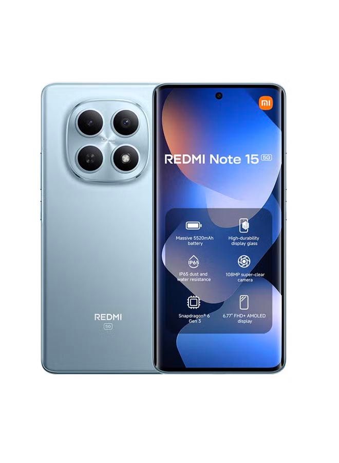 شاومي Redmi Note 15 5G 256 جيجابايت 8 جيجابايت رام أزرق جليدي