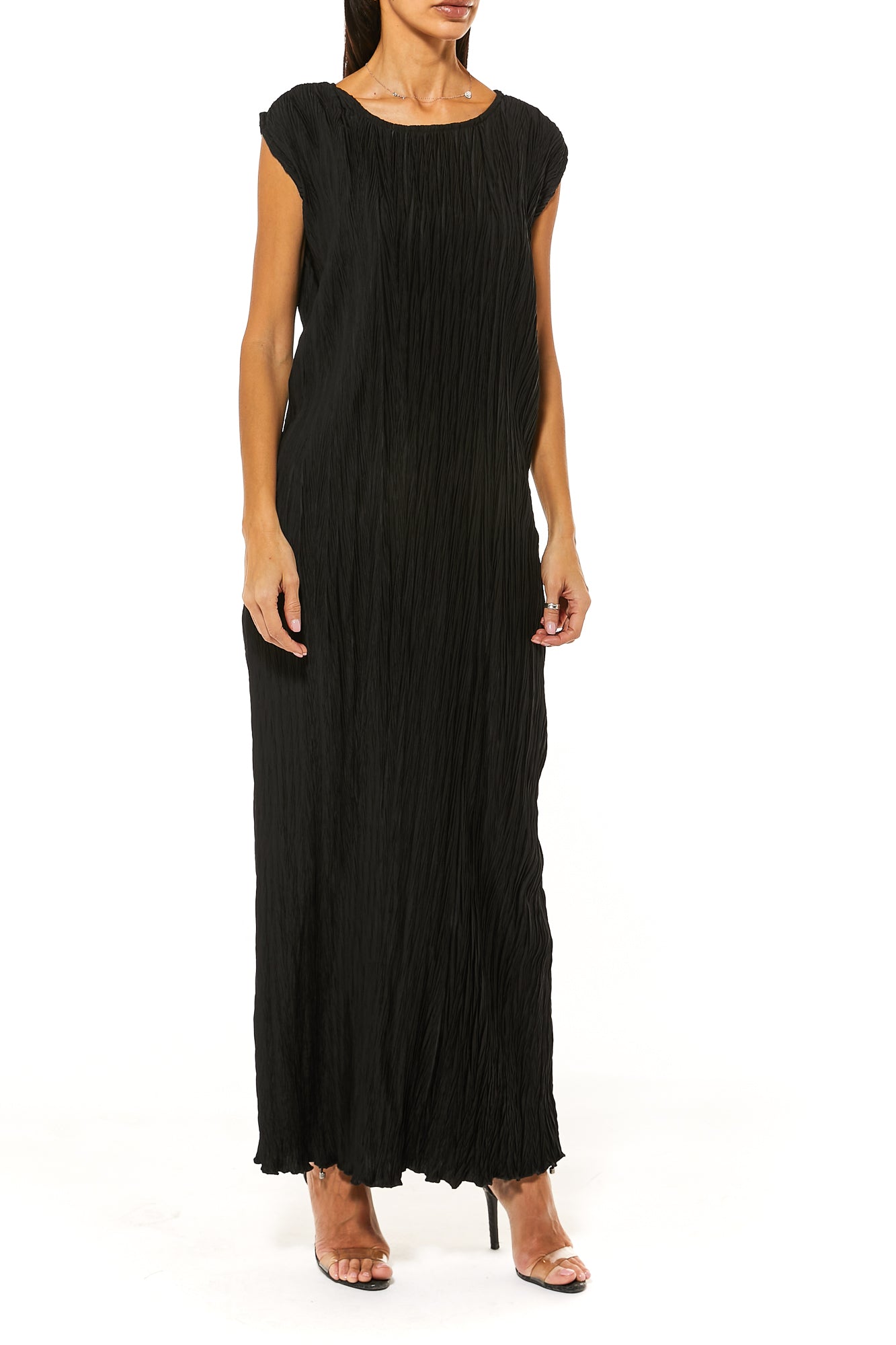 Black Harir Maqsood Crushed Under Dress