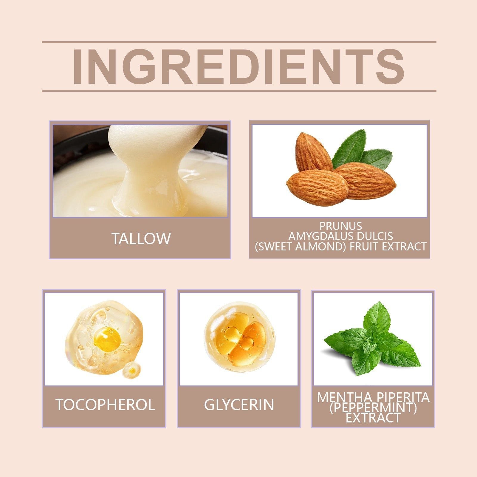 Almond Tallow Moisturizer, Deep Hydrating, Non-Sticky, Skin Glow ,114g