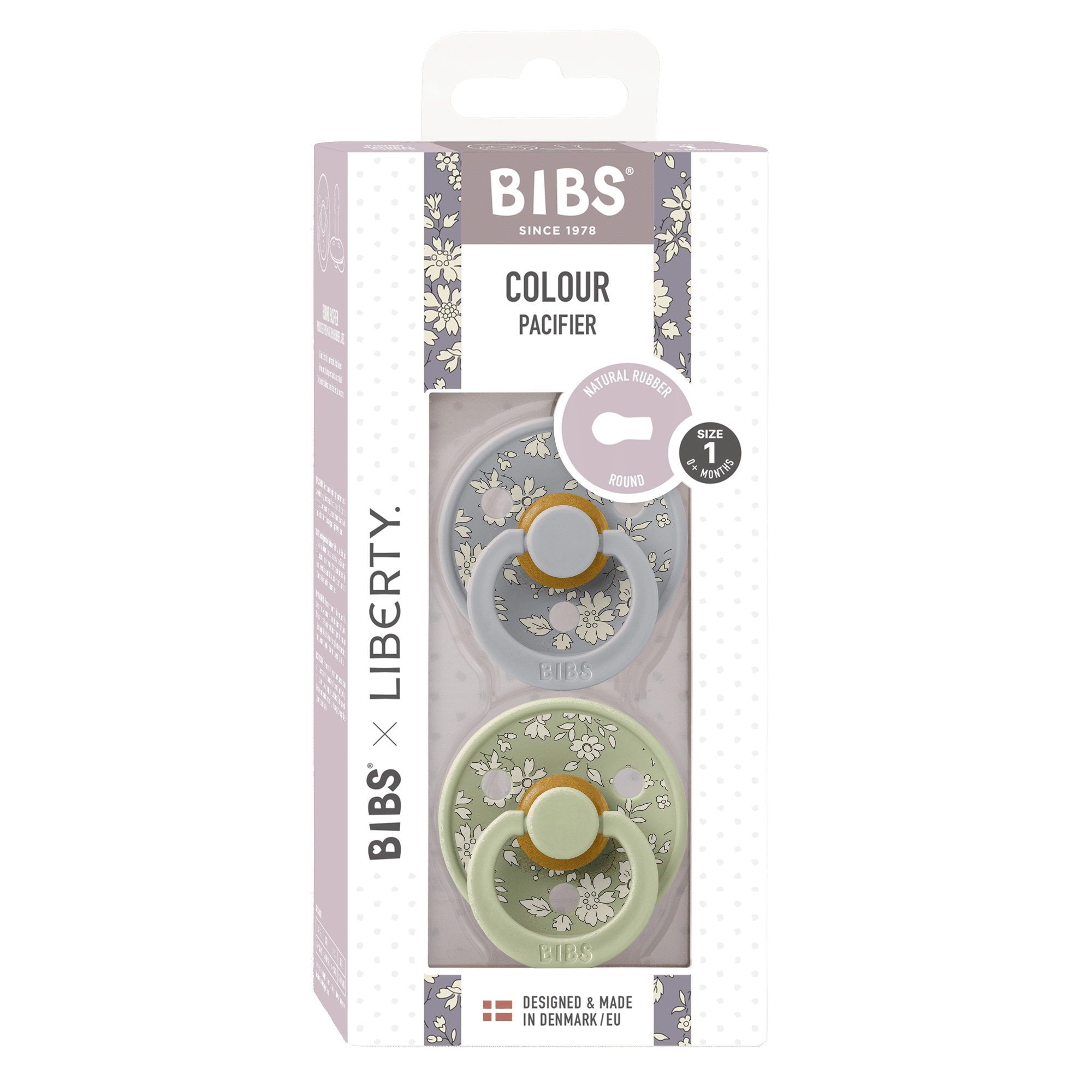 Bibs-Liberty 2 Pack Colour Latex Size 1- Capel/Sage