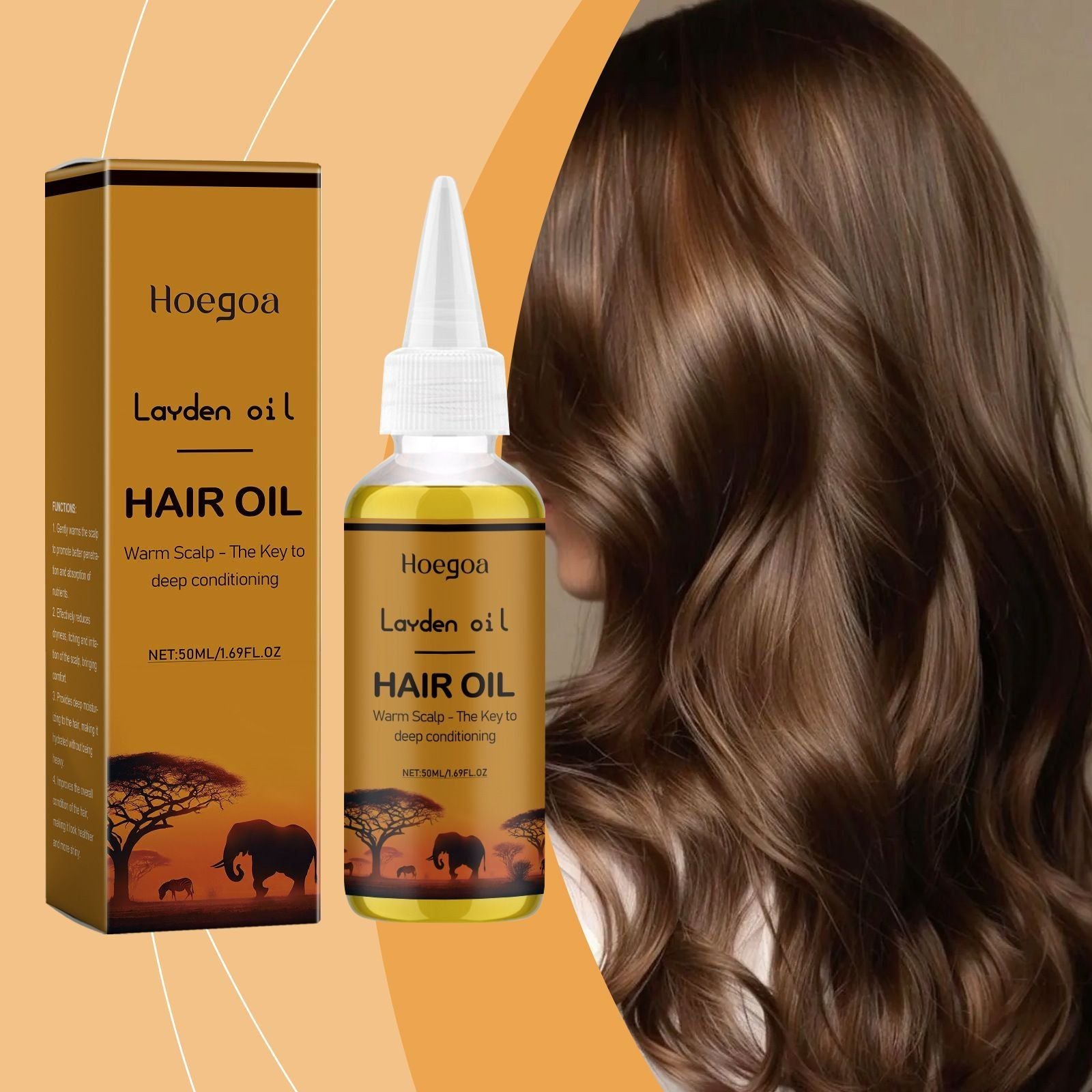 Nourishing Hair Oil for Dry Frizzy Hair 50ml