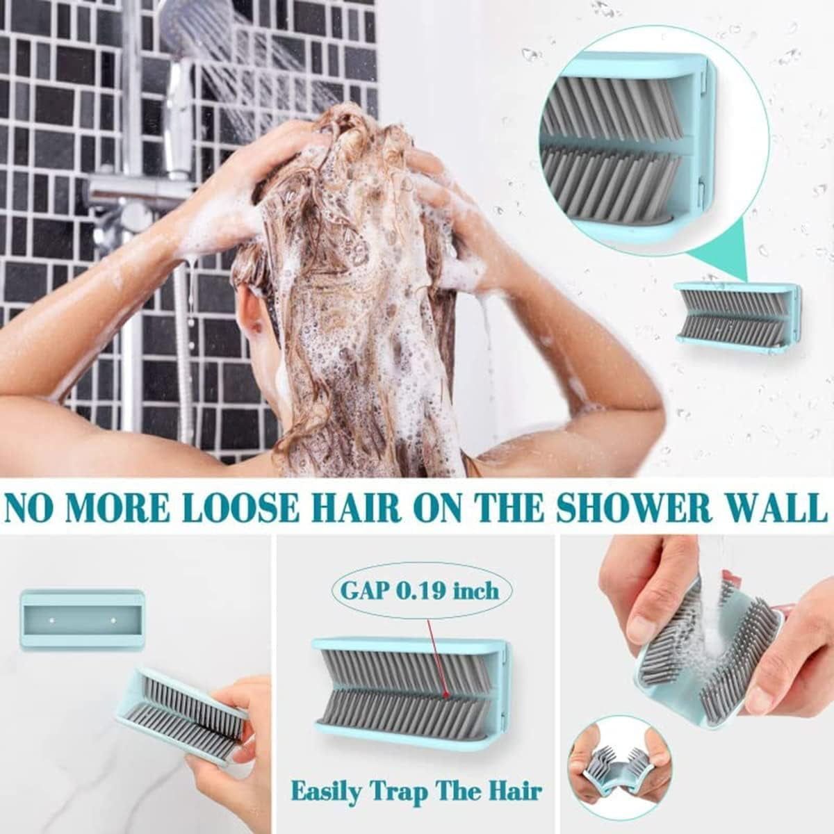 Hair Catcher Hair Trap for Shower Drain Reusable Shower Wall Hair Collector