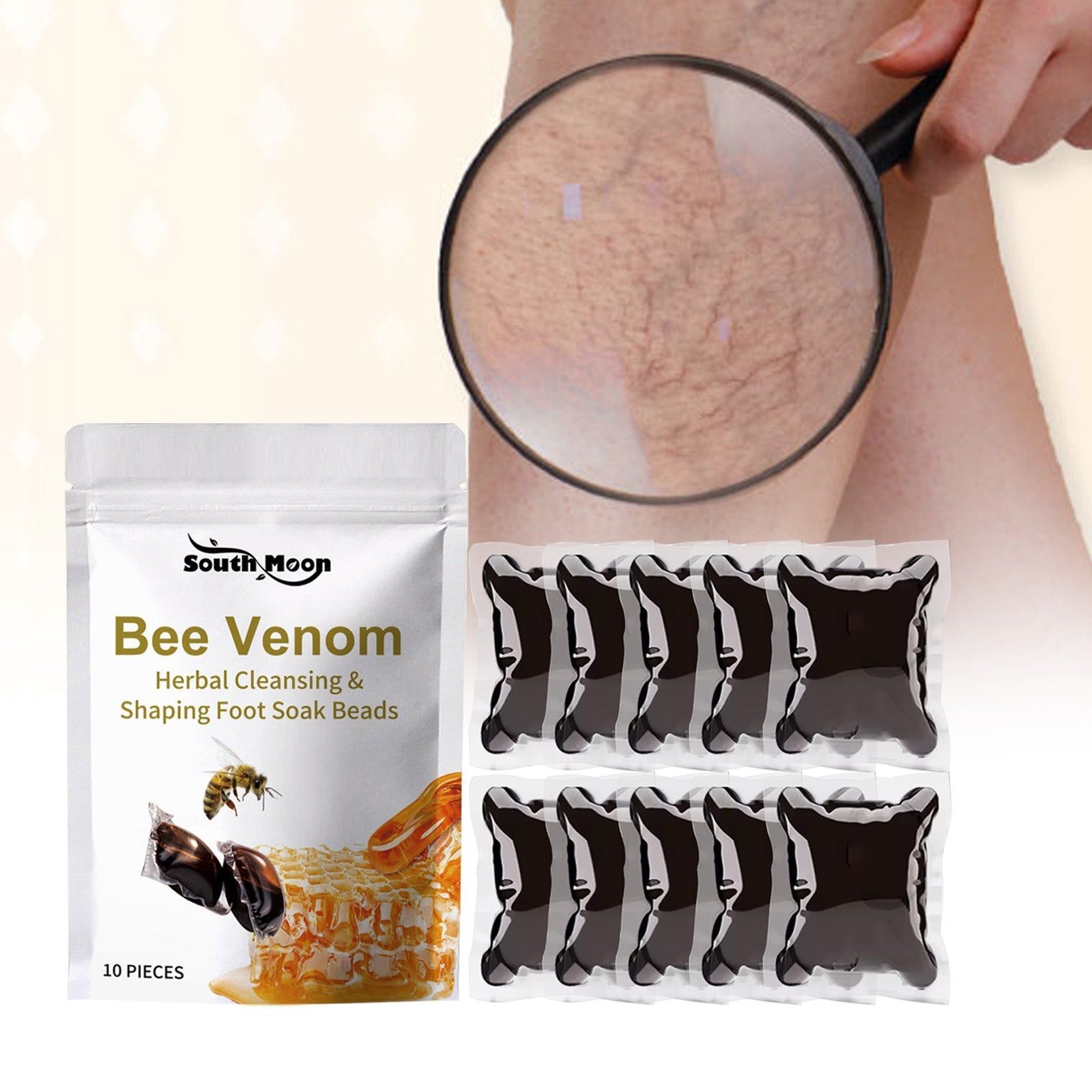 Revitalize Your Feet with Bee Venom Foot Gel, Anti-Swelling, Moisturizing, Body Detox ,7pcs