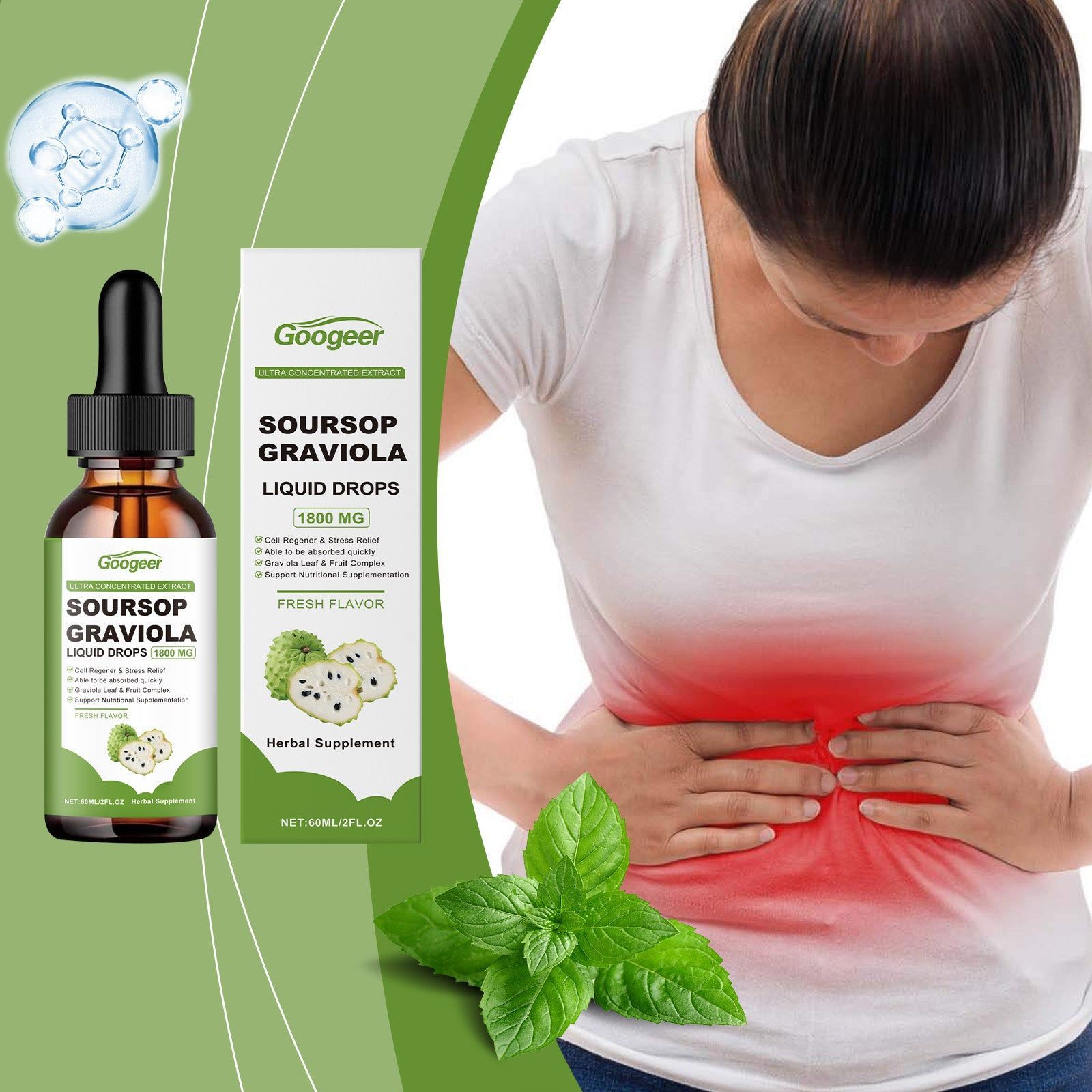 Boost Immunity and Promote Metabolism with Natural Health Drops, Enhance Energy and Sleep Quality ,60ml