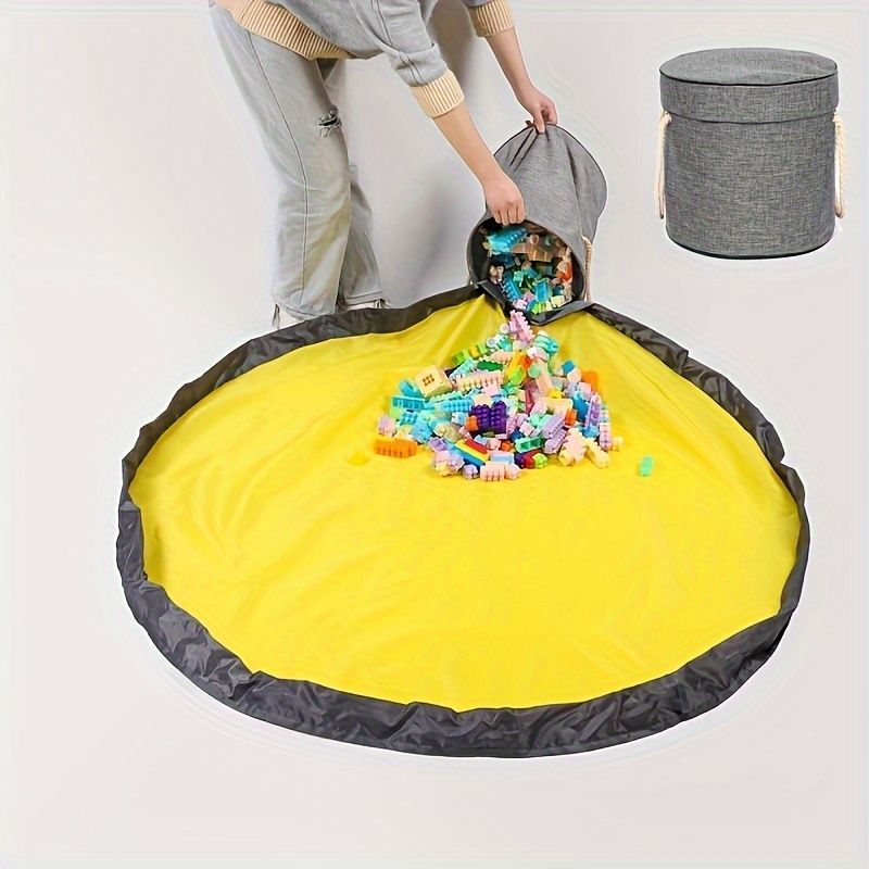 Toy Storage Bins Playmat Organizer with Lids Drawstring Toy Bucket