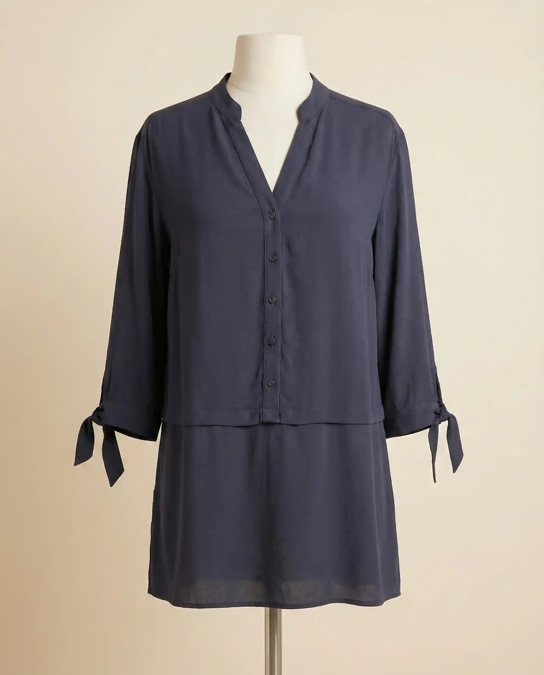 B New York Gray Blue Top