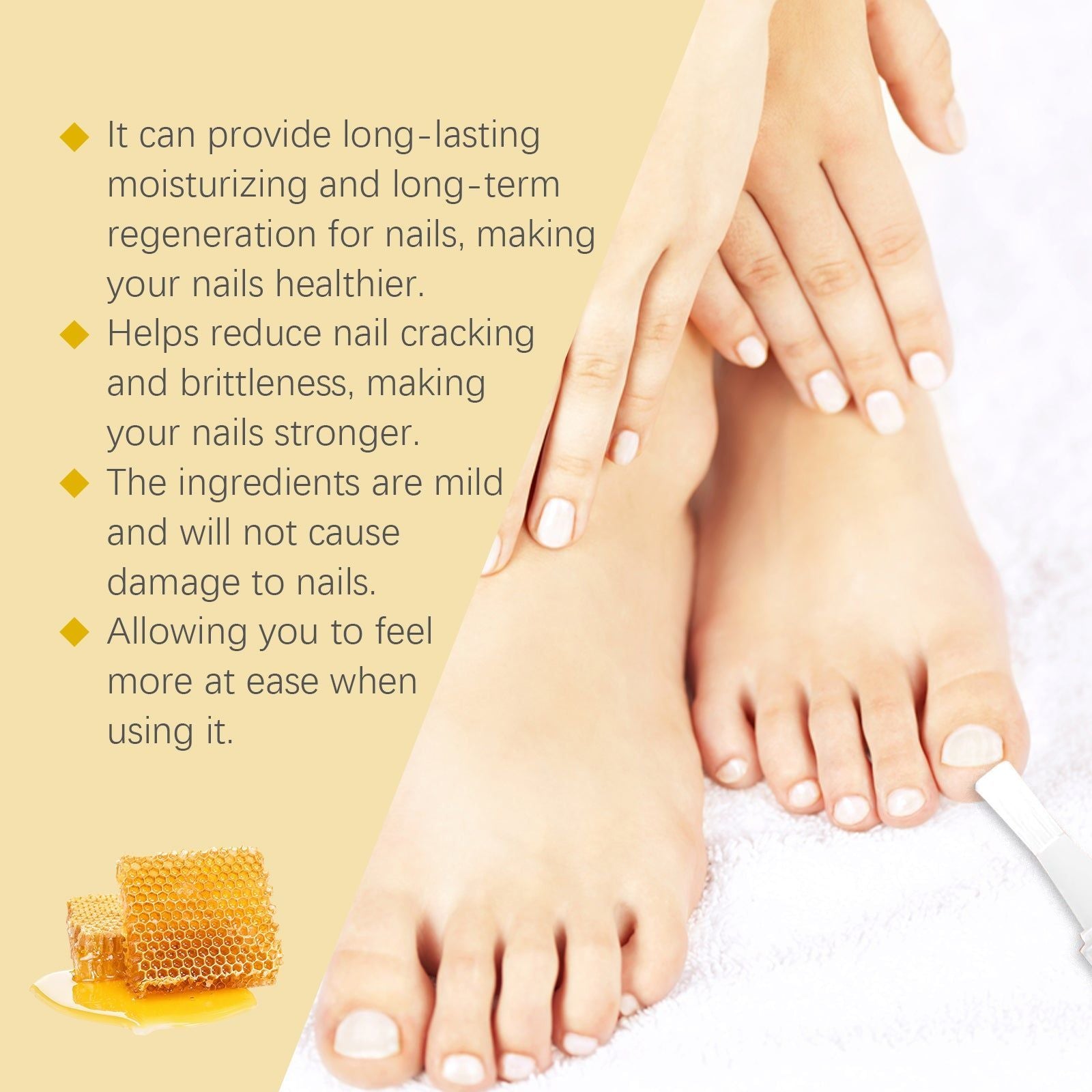 Bee Venom Nail Care Pen, Brightening, Thickening, Moisturizing, Nail Strengthening ,4ml