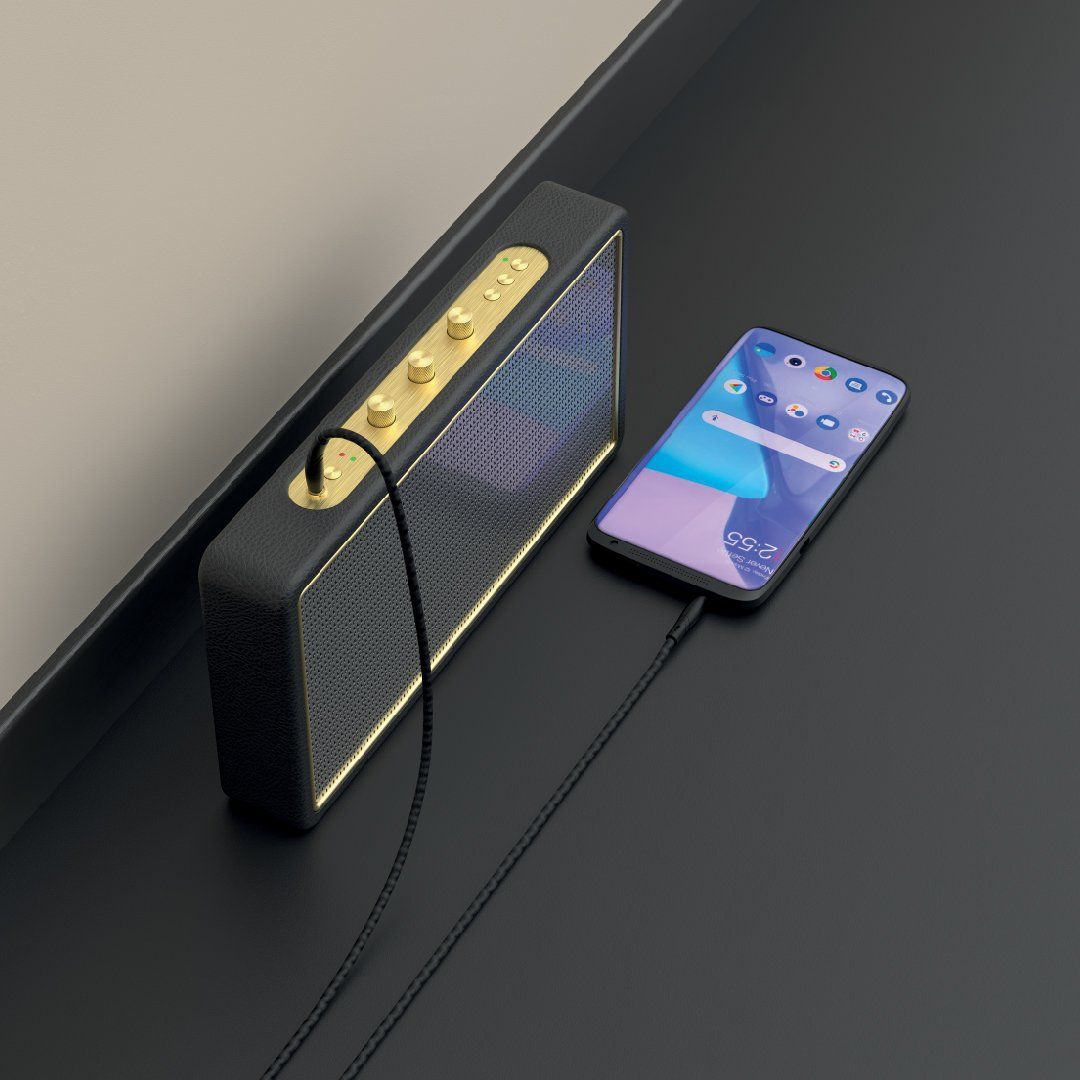 Pawa Nylon Braided 3.5mm AUX Audio Cable, 1.2M (4ft), Durable Copper Core, Black