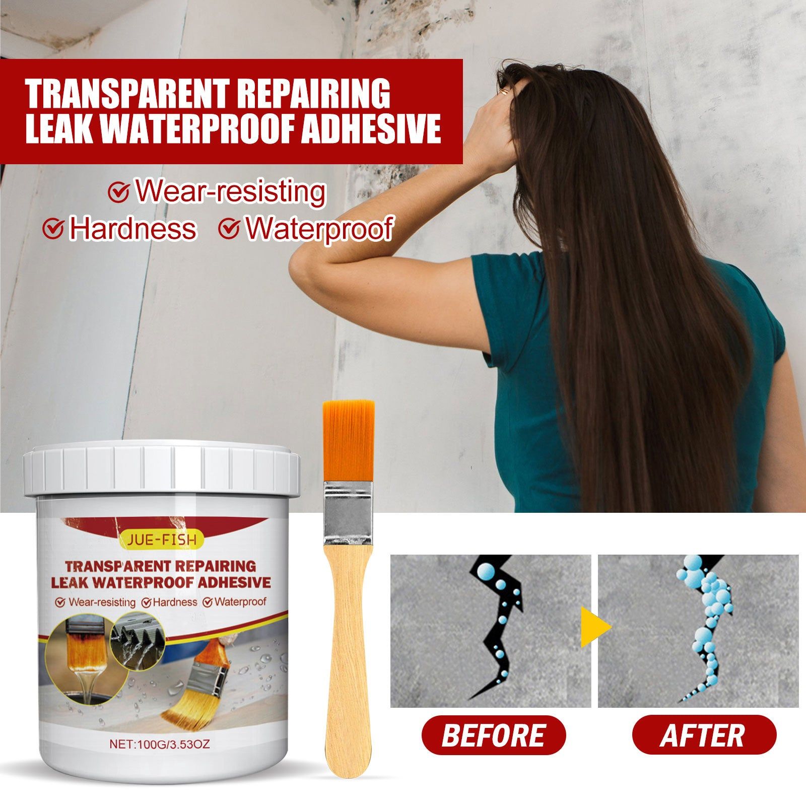 Premium Waterproof Sealant for Leak Repair, Easy DIY, Anti-Corrosion, Home Waterproofing ,100g