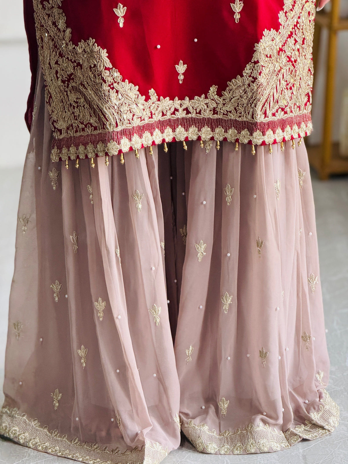 Fab Zone Women's Plazzo Kurti Suit With Matching Dupatta