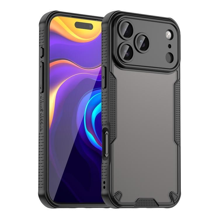 For iPhone 18 Pro Max / iPhone 17 Pro Max Armor Glaze PC Hybrid TPU Phone Case