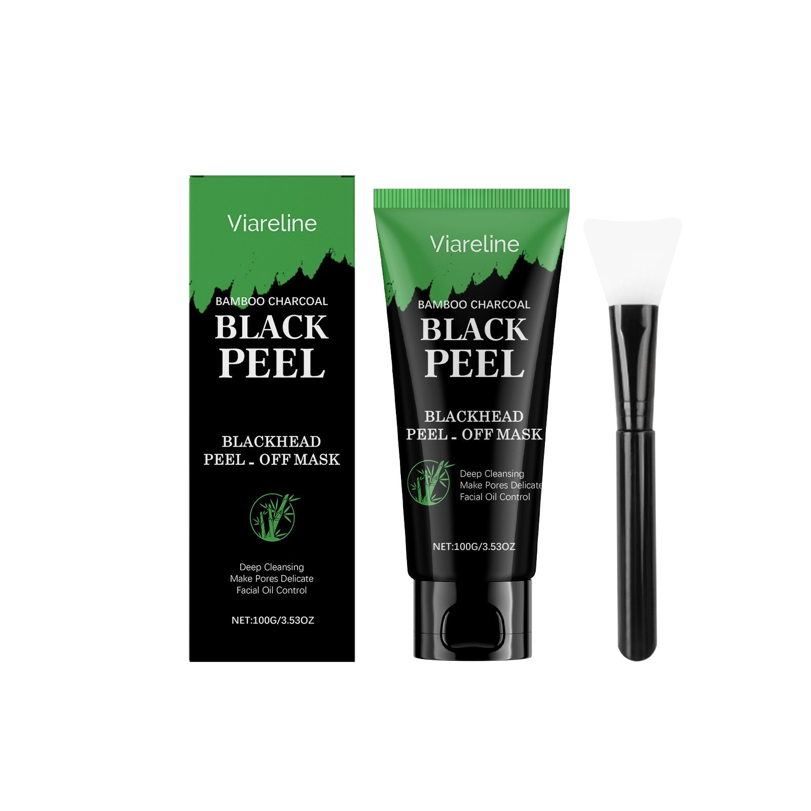 Bamboo Charcoal Cleansing Mask, Deep Pore Detox, Clear Skin, Youthful Glow ,1 set