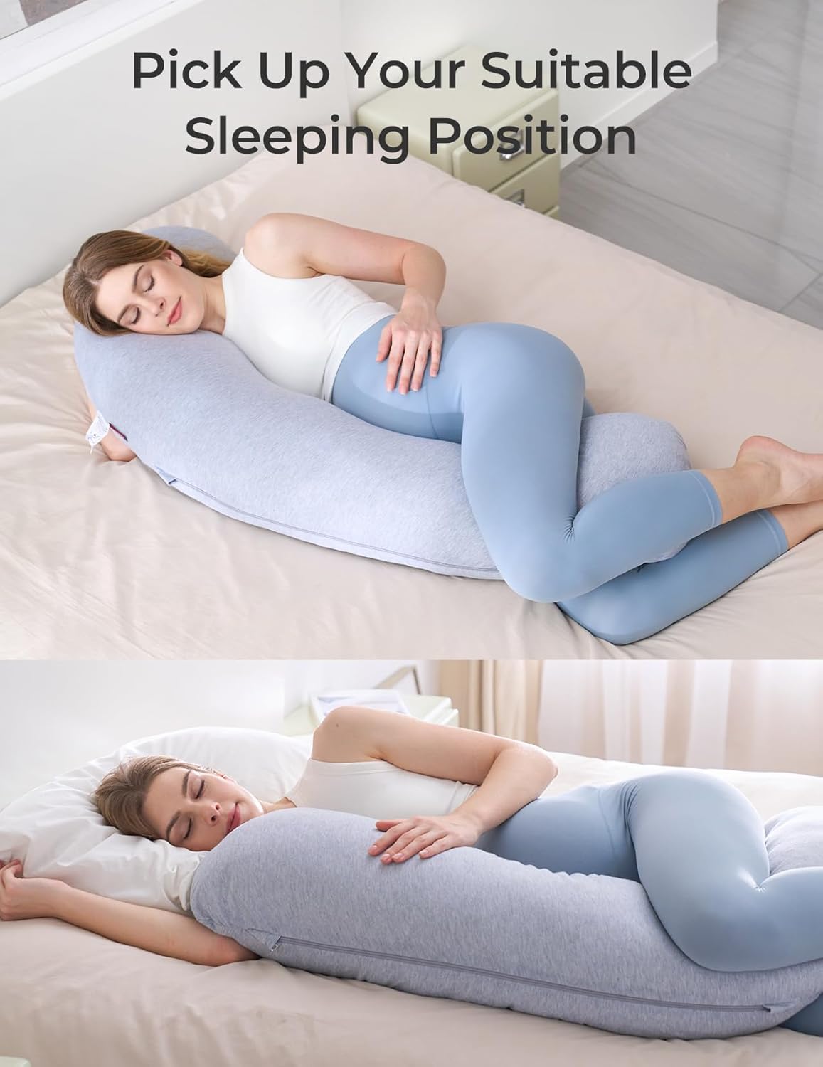 J Shaped Maternity Body Pillow
