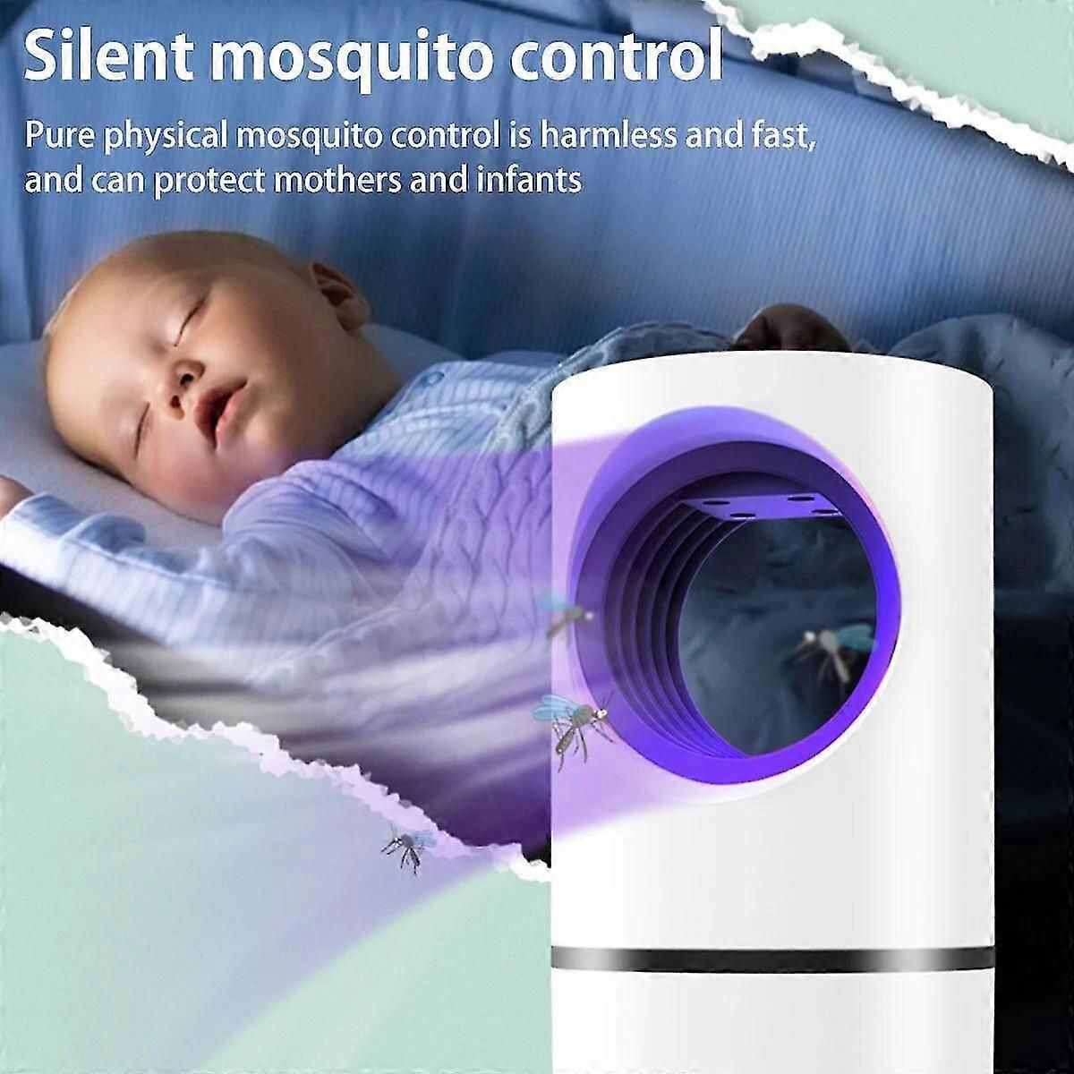 LED Mosquito Killer Lamp USB Rechargeable Outdoor Indoor Photocatalyst Bug Zapper with Air Circulation & Night Light